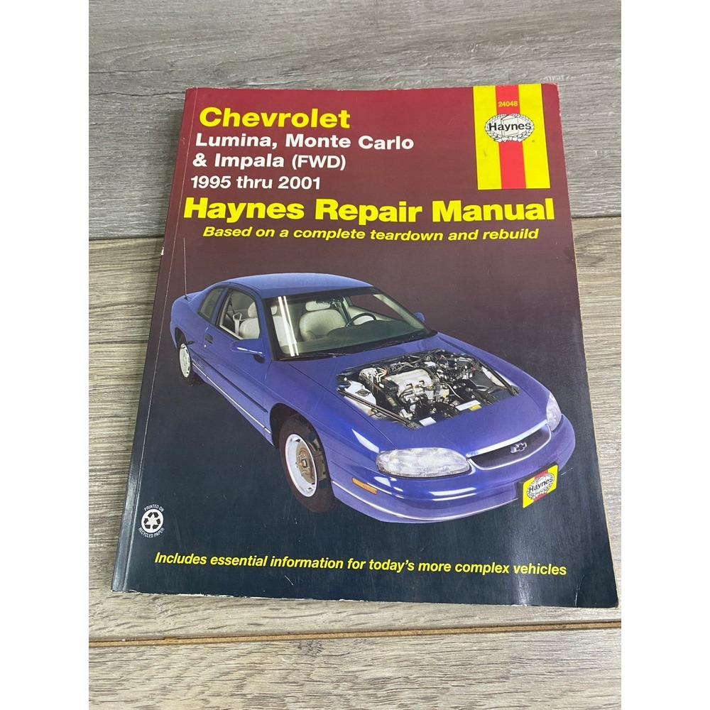 Haynes Chevrolet Lumina Monte Carlo Impala 1995-2001 Repair Manual 24048 Chevy